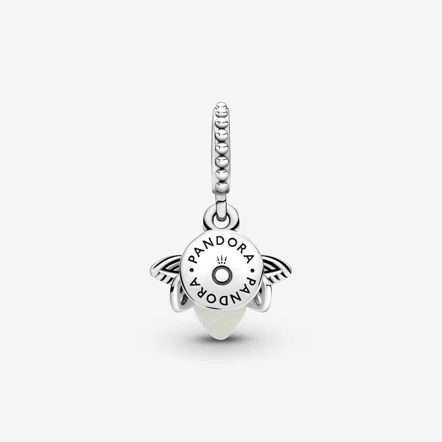 Glow-in-the-Dark Firefly Dangle Charm - Compatible Moments Bracelets - Gift for Women - Sterling Silver with Glow-in-the-Dark Glass - with Gift Box - Image 6