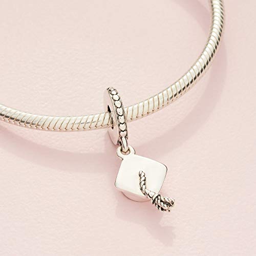 Graduation Cap Dangle Charm - Compatible with Moments - Sterling Silver - Gift for Her - Jewelry for Women with Gift Box - Image 6